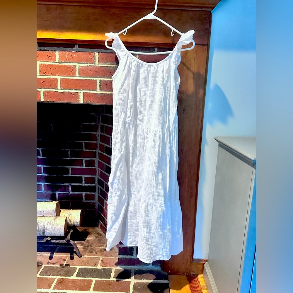 White flowing dress